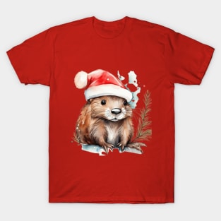 Christmas beaver T-Shirt